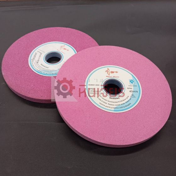 8 นิ้ว 205x13x31.75 มิล. เบอร์46-80 หินเจียรทรงราบ สีชมพูเข้ม