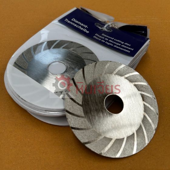 ใบตัดเพชรชุบ 4นิ้ว ขนาด 100x20x1 มิล. สีเงินเว้า (Electroplate Cutting Wheel)